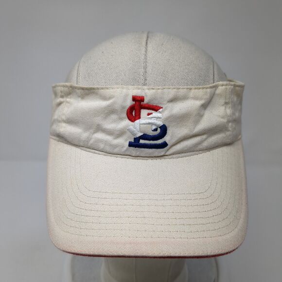 St. Louis Cardinals Strapback Visor Hat Tan One Size Budweiser Blue Wave - Picture 2 of 9